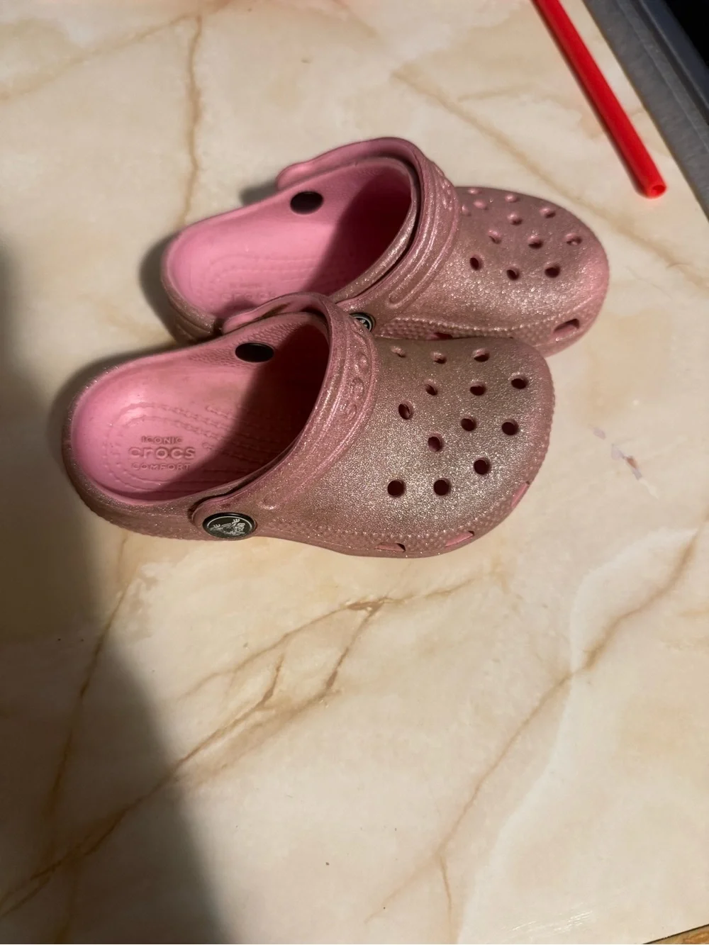 CROCS Kids' Glitter Pink Clogs